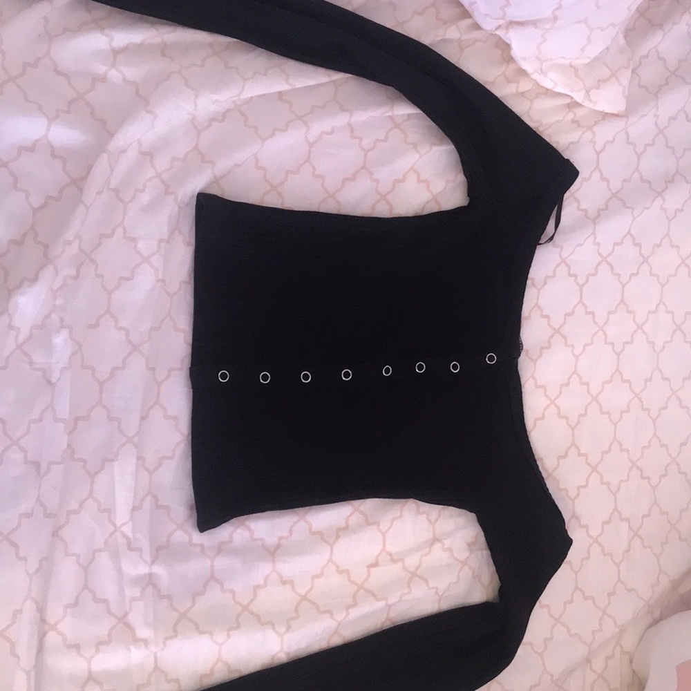 Black off the shoulder crop top from forever 21